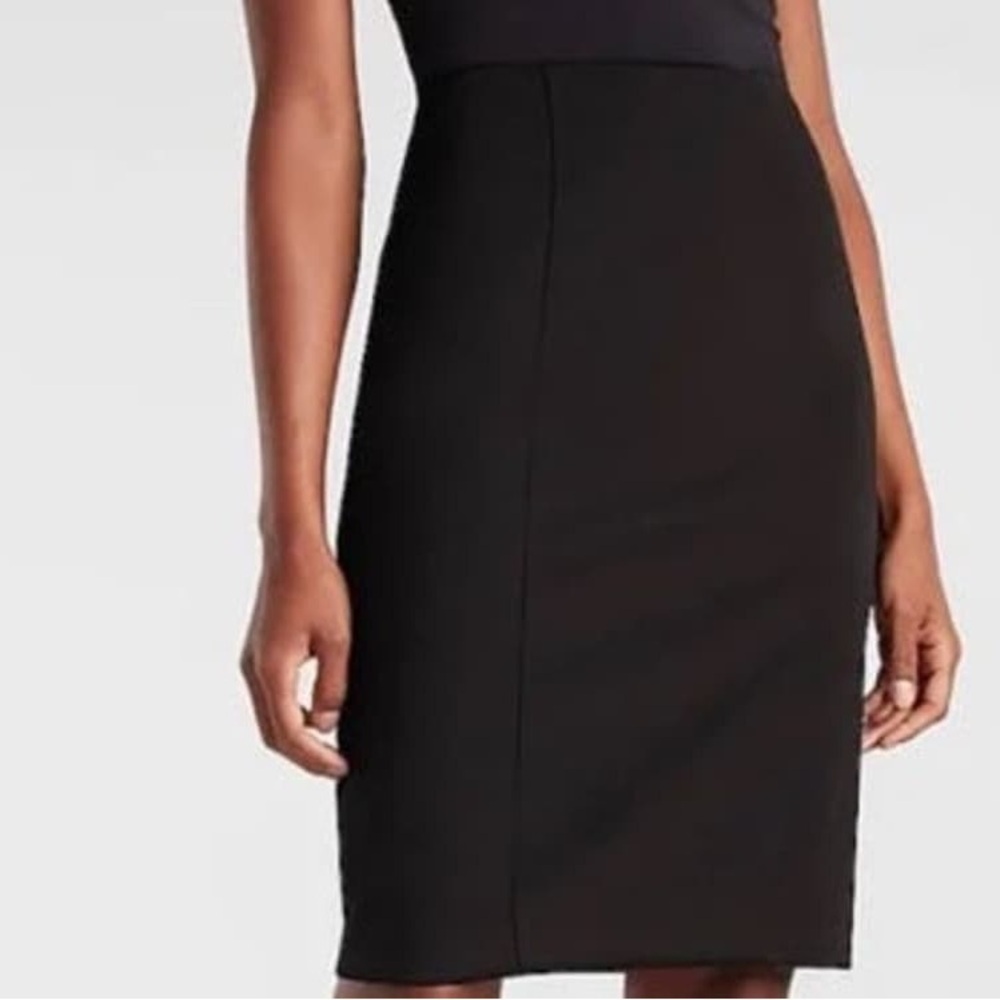 NWT- Express Fully Lined Black Pencil Skirt - Picture 2 of 8